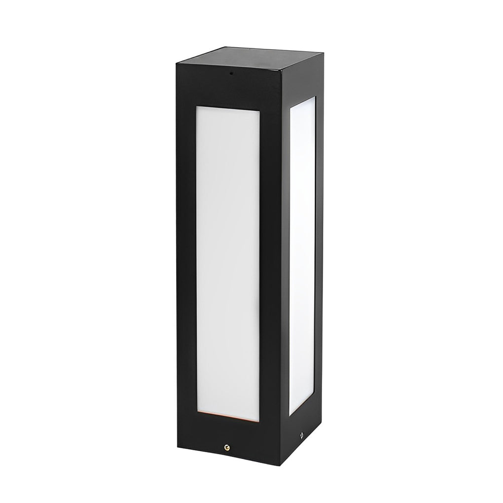 Modern Black Solar Bollard Lights for Pathways & Courtyards