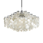 Seashell Discs Chandelier 39 4 Chain Length Pendant Lights