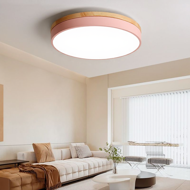 Chic Wood Flush Mount Ceiling Light