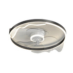 Round Acrylic Waves Decor Led Three Step Dimming Modern Ceiling Fan Lamp