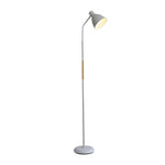59 Inch Wood And Metal Arc Led Task Floor Lamp