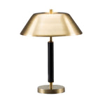 Modern Black Metal And Brass Table Lamp For Living Room