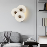 Modern Sipmple Round Alabaster Wall Light