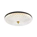 Round Sparkle Glass Led Flush Ceiling Light