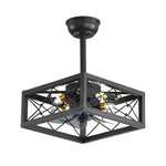 Retro Led Bladeless Ceiling Fans With Remote Ha084443