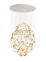 Droplets Sculpture Chandelier – Modern Glass Pendant Light for Dining Room and Living Room