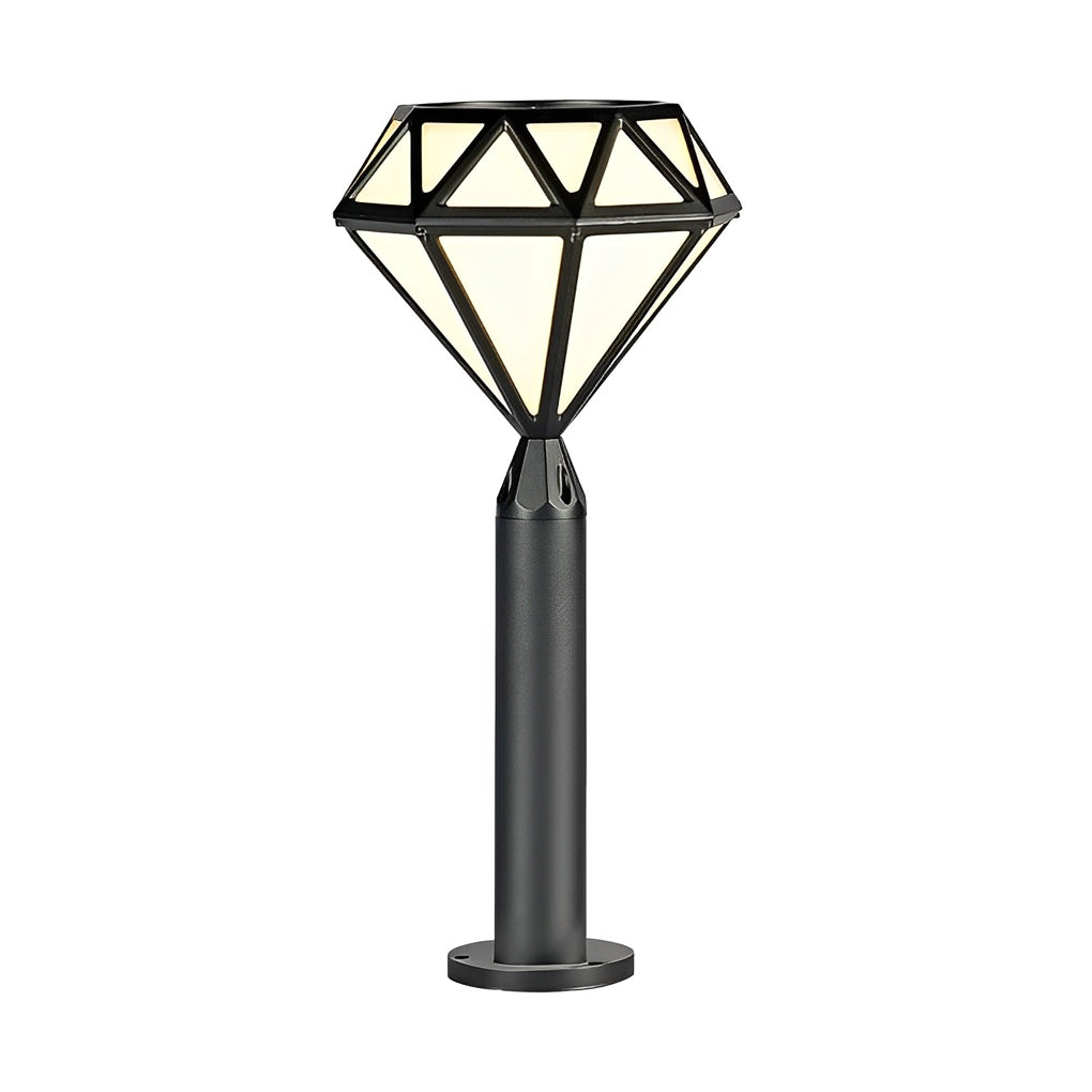 Geometric Black Modern Lawn Lamp Ha077226