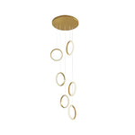 Round Rings Led Staircase Chandelier Ha098814