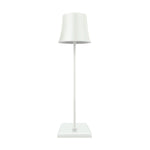 15 Inch Cordless Modern Cool Hue Metal Table Lamp Black White