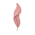 Luxury Modern Feather Wall Sconce with LED Lighting, Hand-Painted Gold Accents