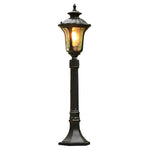 Classic Black LED Outdoor Post Light with Water Glass Lens