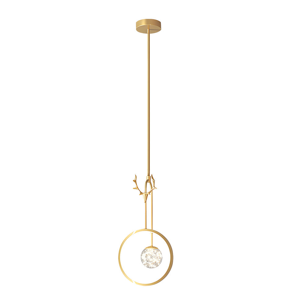 Antlers Decor Rings 3 Step Dimming Dimmable Led Modern Pendant Lights Li002771