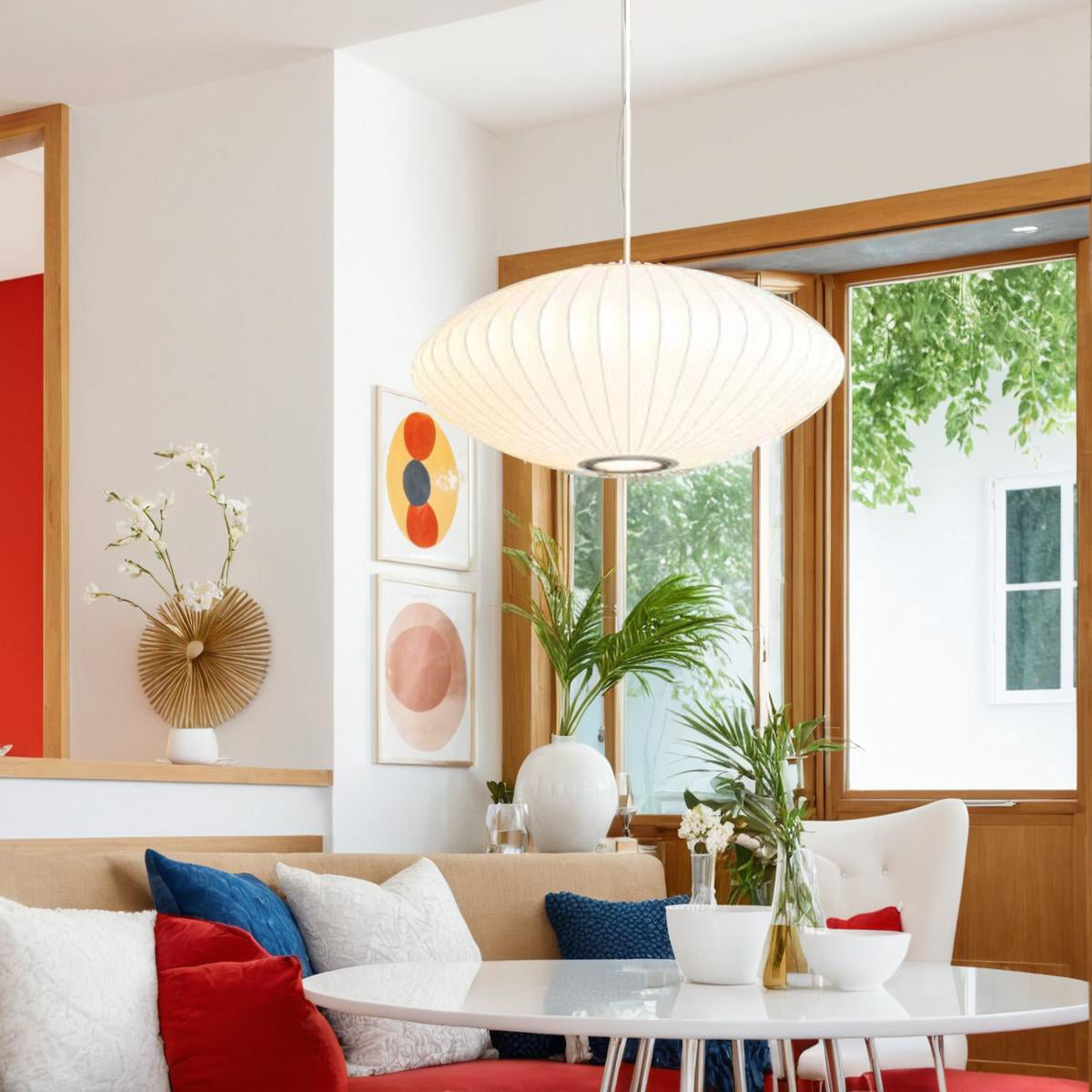 Nordic Fabric Lantern Chandelier