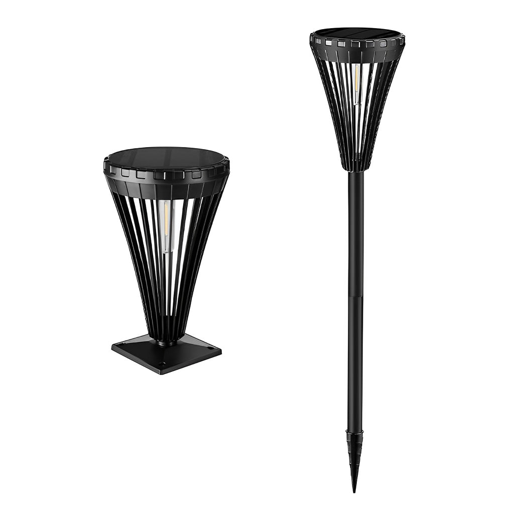 Intelligent Solar LED Pathway Lights with Tapered Black Design