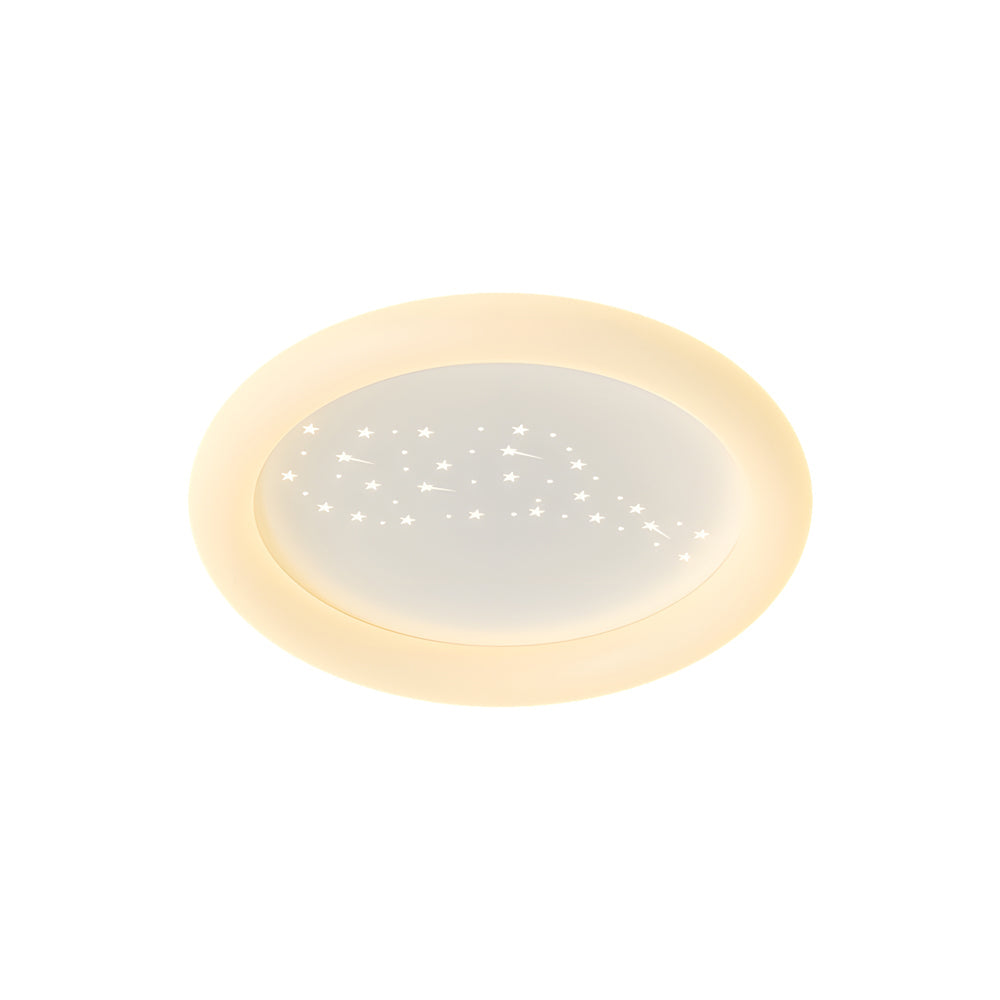 Square Round Three Step Dimming Led Milky White Modern Ceiling Light Fixture