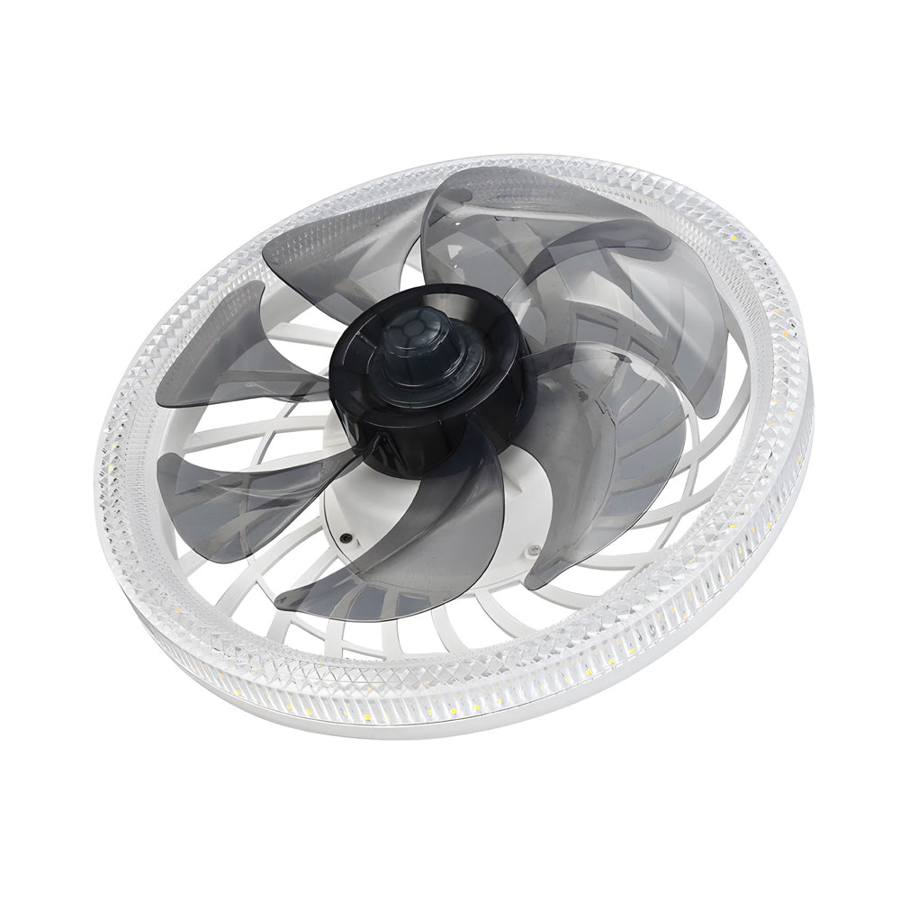 12 2 In Low Profile 7 Blades Led Flush Mount Ceiling Fan