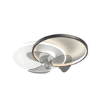Round Mute Three Step Dimming Led Silent Modern Ceiling Fan And Light