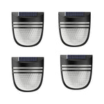 Modern Solar Powered Black Wall Fence Lights 4 Pack