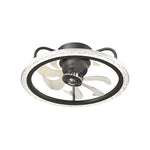 Creative 360 Shake Head Round 3 Step Dimming Modern Ceiling Fans With Light