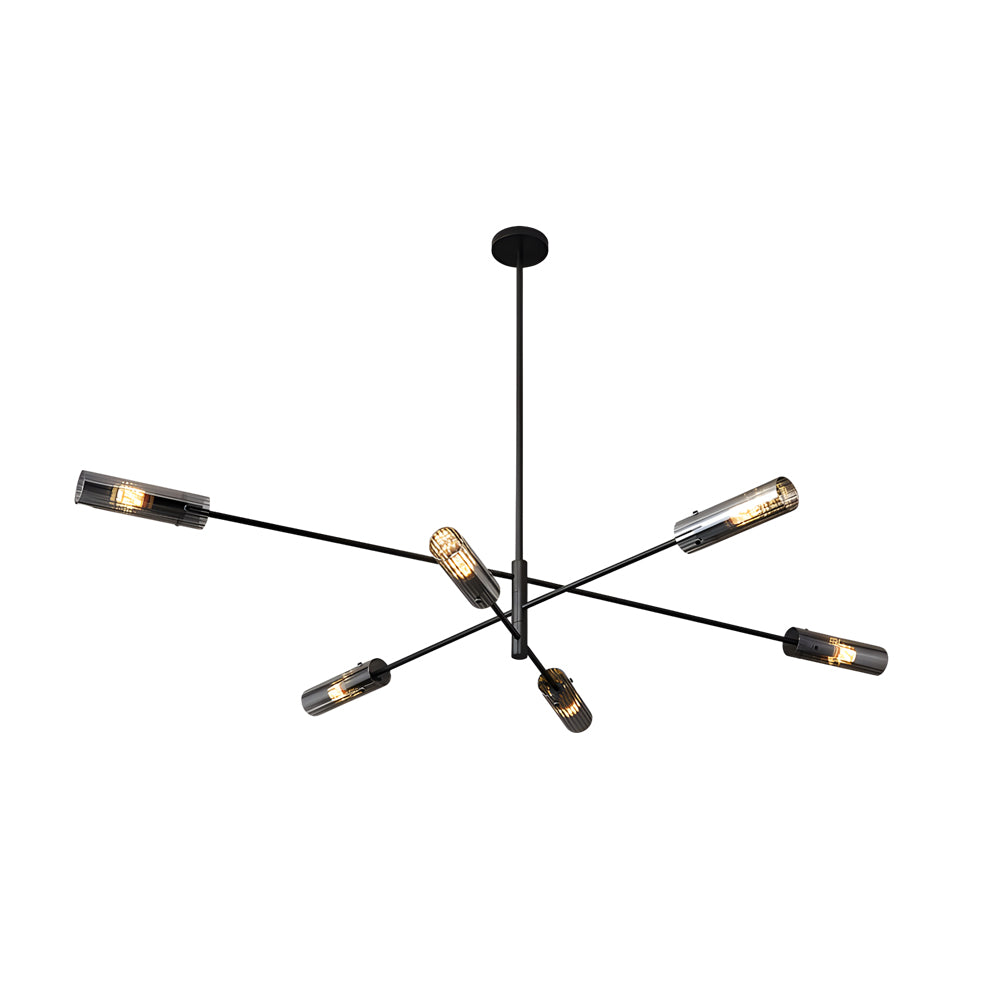 Industrial Sputnik Chandelier Copper Linear Pendant Lights 6 8 Light