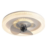 Round Muted 360 Rotatable Stepless Dimming Led Modern Ceiling Fan Light