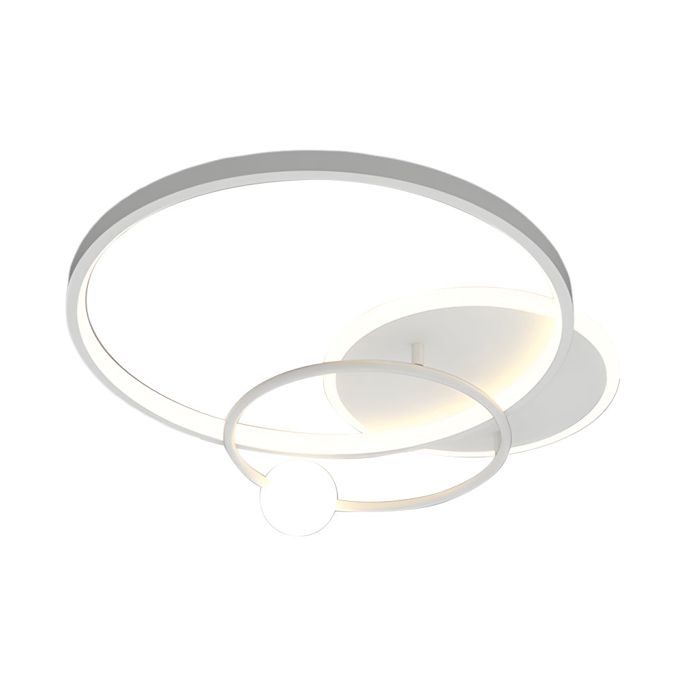 Multi Circle Led Flush Ceiling Light Gold Balck White 1