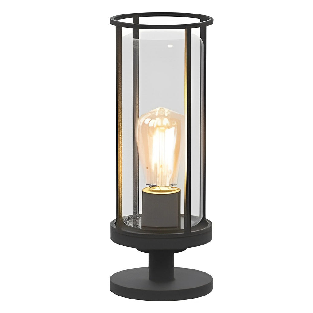 Lumina Round Stainless Steel Outdoor Wall & Post Light in Matte Black