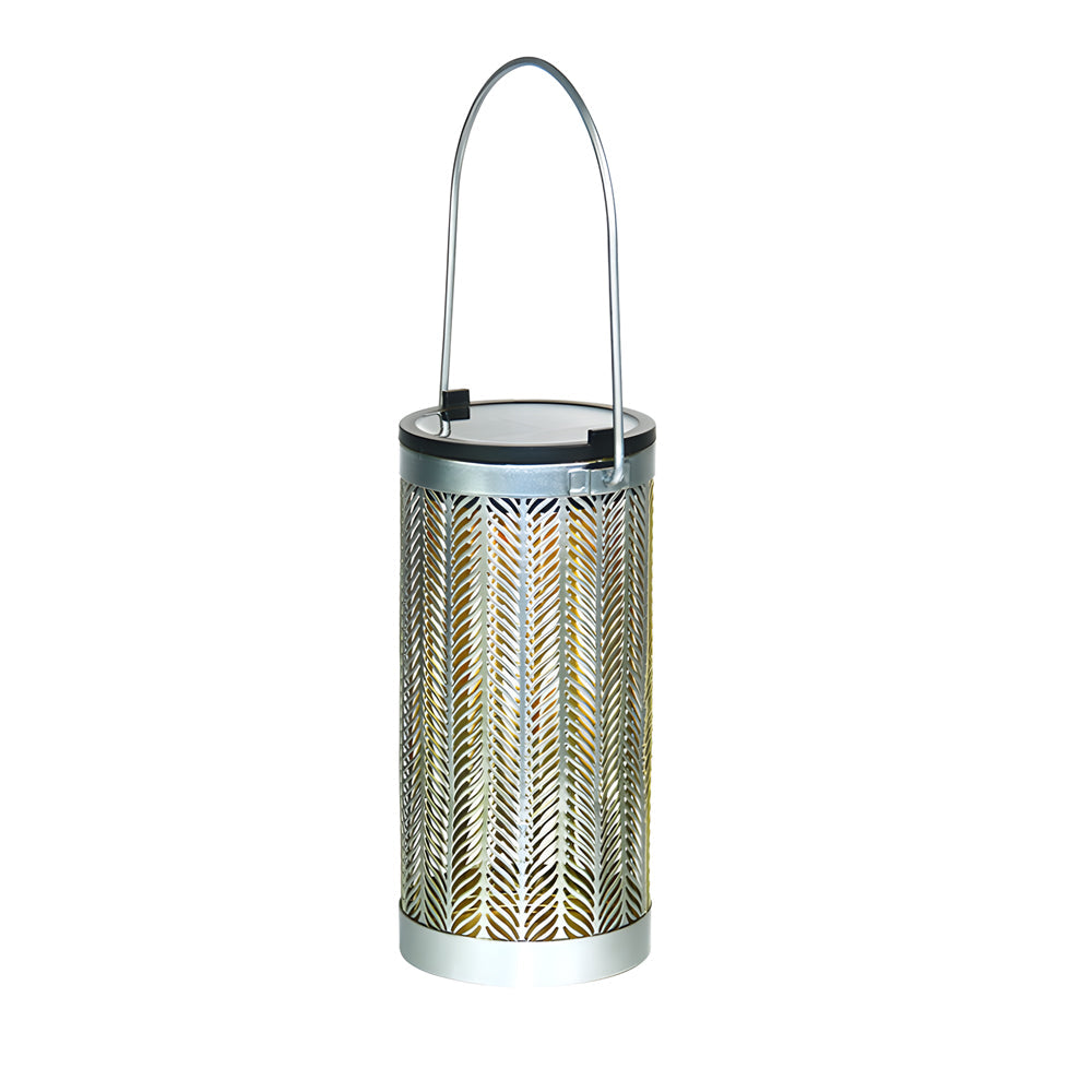 7 3 Inch H Metal Cutout Solar Portable Hanging Lantern