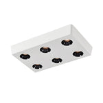 Peg Rectangular 6 8 Light White Led Flush Mount Light