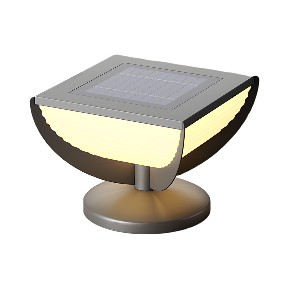 Square Metal Solar Garden Light Led Outdoor Light Post Waterproof Fence Column Head Lamp Pillar Light