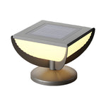 Square Metal Solar Garden Light Led Outdoor Light Post Waterproof Fence Column Head Lamp Pillar Light