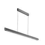 Long Linear Brushed Aluminum Led Island Pendant Lamp