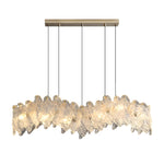 Handmade Leaf Glass Round 3 Step Dimming Luxury Post Modern Chandelier