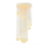 Spiral Raindrop Crystal Staircase Chandelier Ha098795