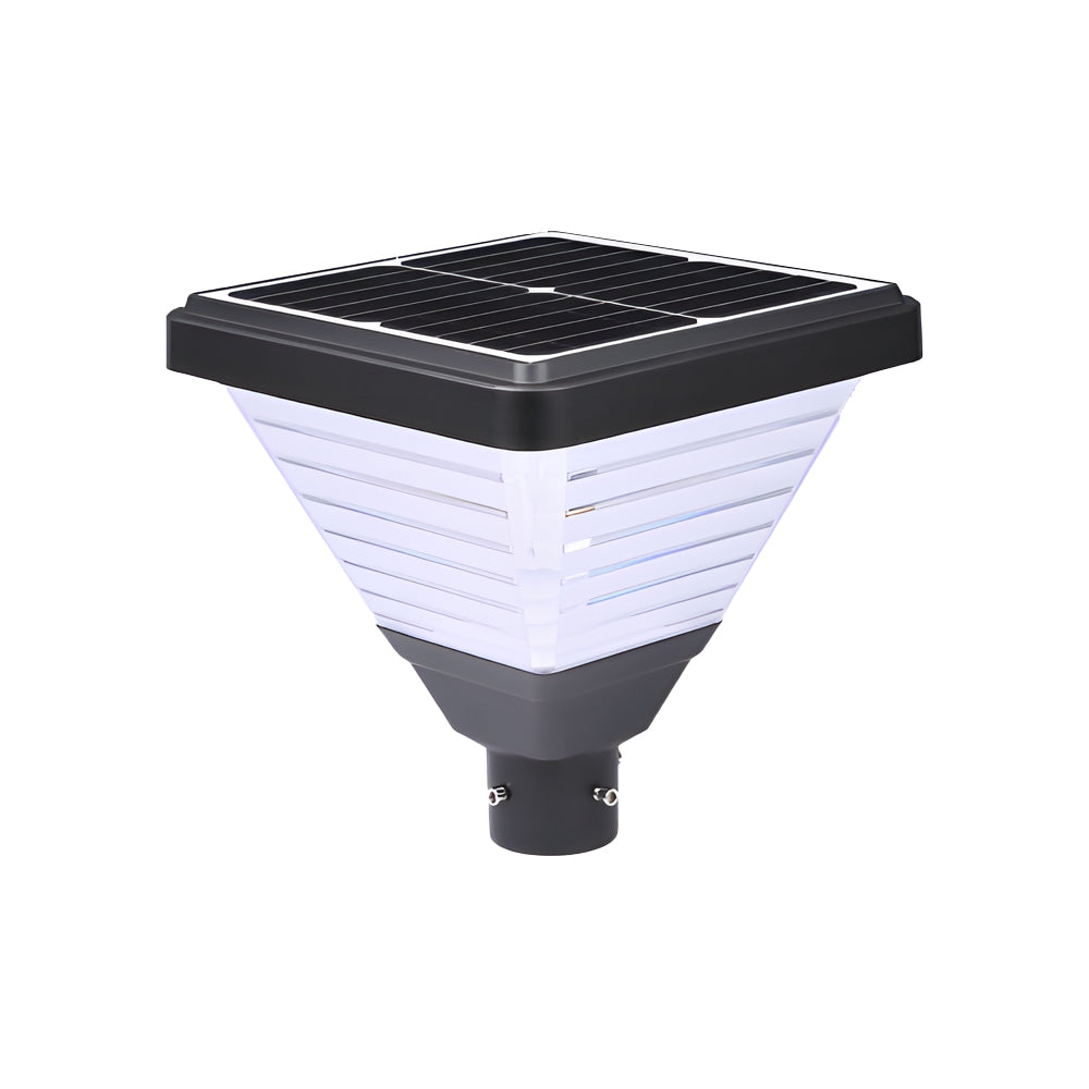 1 Light Black 98 In 118 In Solar Led Square Post Street Light