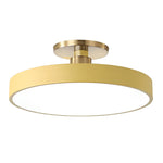 Modern Thick Circular Led Nordic Semi Flush Mount Ceiling Light