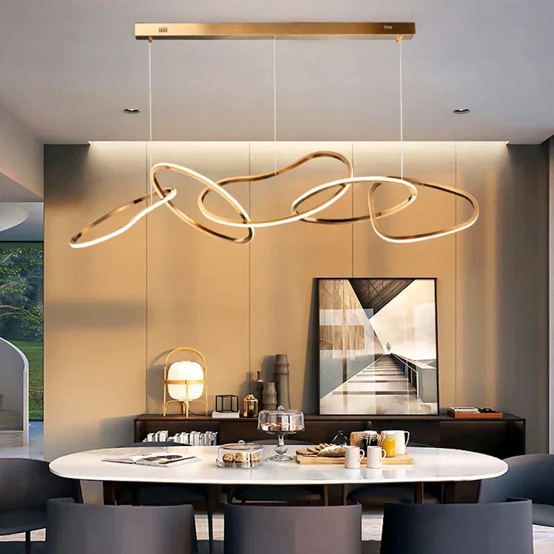 Irregular Chainlink Modern Chandeliers Ha091639