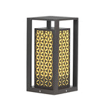 Modern Floral LED Pathway Light for Garden and Lawn – Black