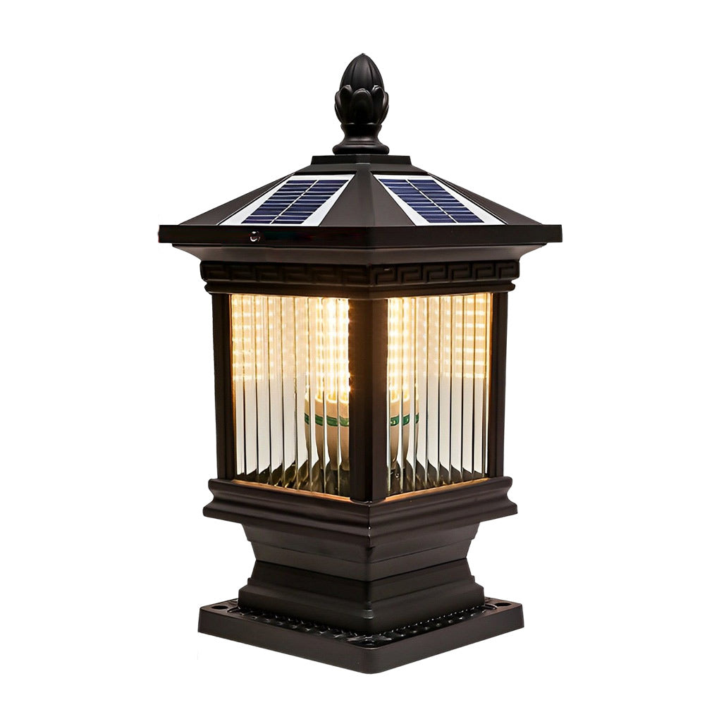 Vintage Waterproof Solar Fence Post Light Ha083051