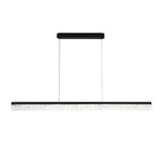 1 Light 47 24 In Island Light Dimmable Black Linear Pendant Light