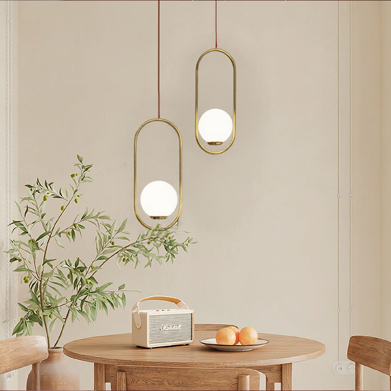 Modern Frosted Glass Ball Chandelier