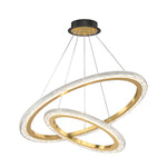 2 3 Rings Adjustable Luxury 3 Step Dimming Modern Chandelier Hanging Lights