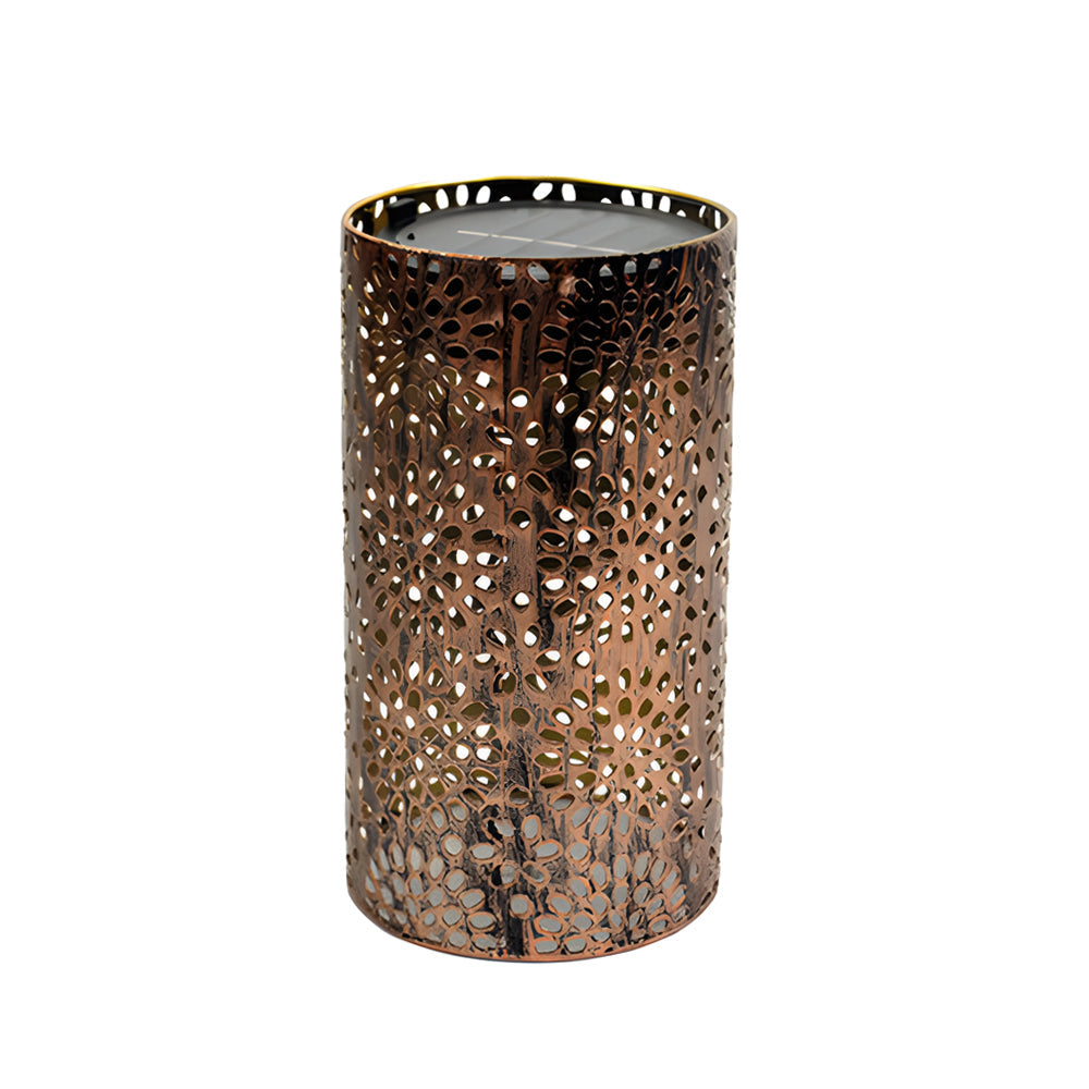7 3 Inch H Metal Cut Out Solar Outdoor Lantern