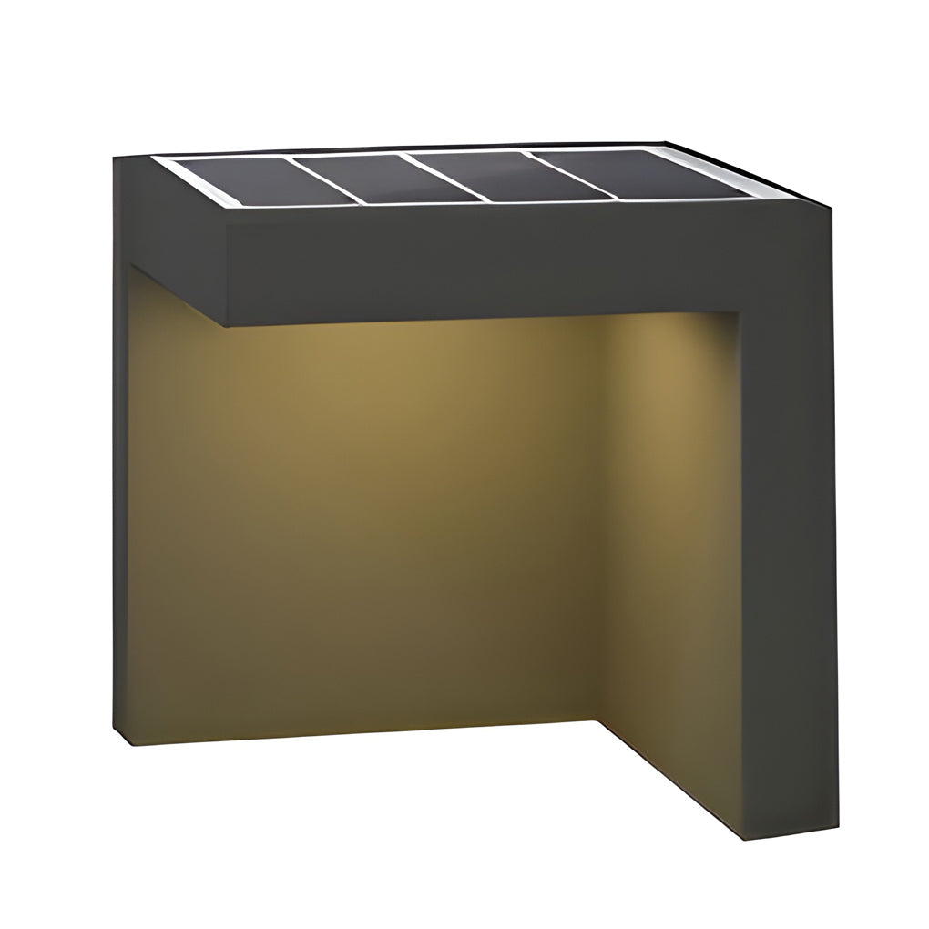 Modern Outdoor Path Light with Half-Cut Rectangular Design in Gray, LED 4.5W, IP54 Waterproof