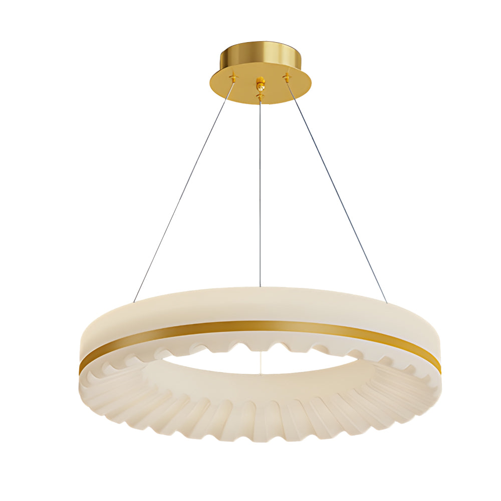 Simple Circle Clouds Ring Three Step Dimming Led Modern Chandelier