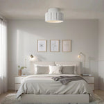 Vintage Cream Style Drum Ceiling Lamp