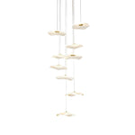 Lotus Leaves Led Staircase Chandelier Ha093921