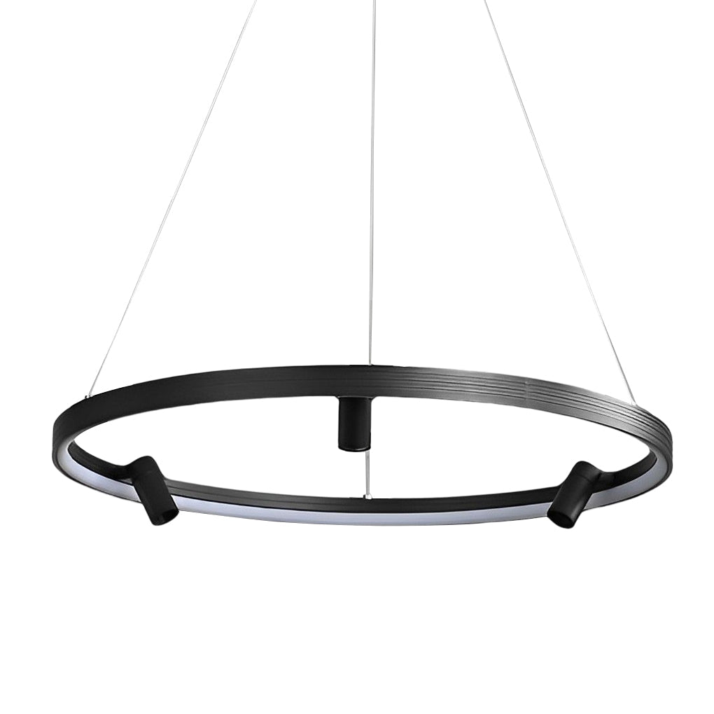 Aurelia Round LED Chandelier with Adjustable Spotlights for Modern Interiors