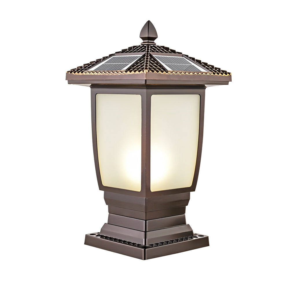 Retro Modern Solar Fence Post Light Ha092357