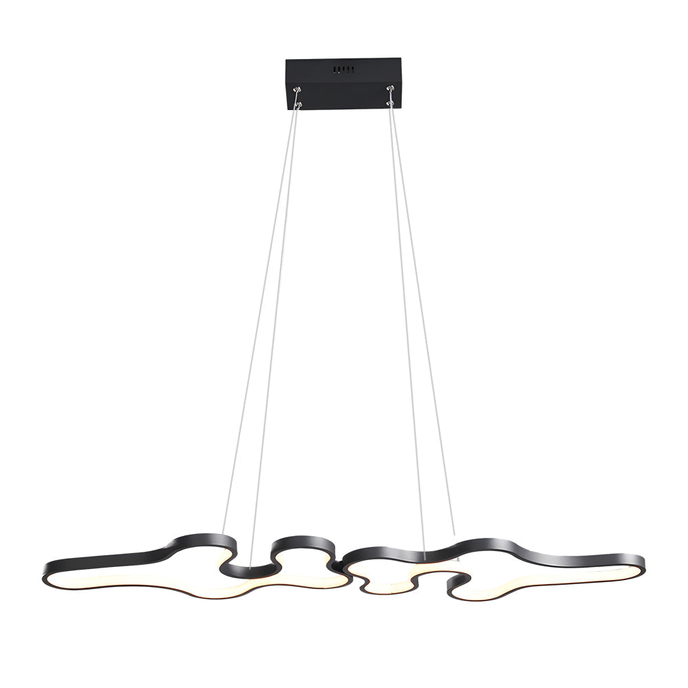 Linear Island Suspended Lighting Fixture Modern Led Pendant Light For Dining Room